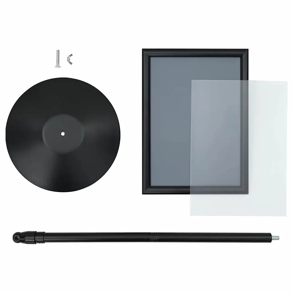 Supporto Poster a Piedistallo Argento a3 PVC e Acciaio CFW7185456