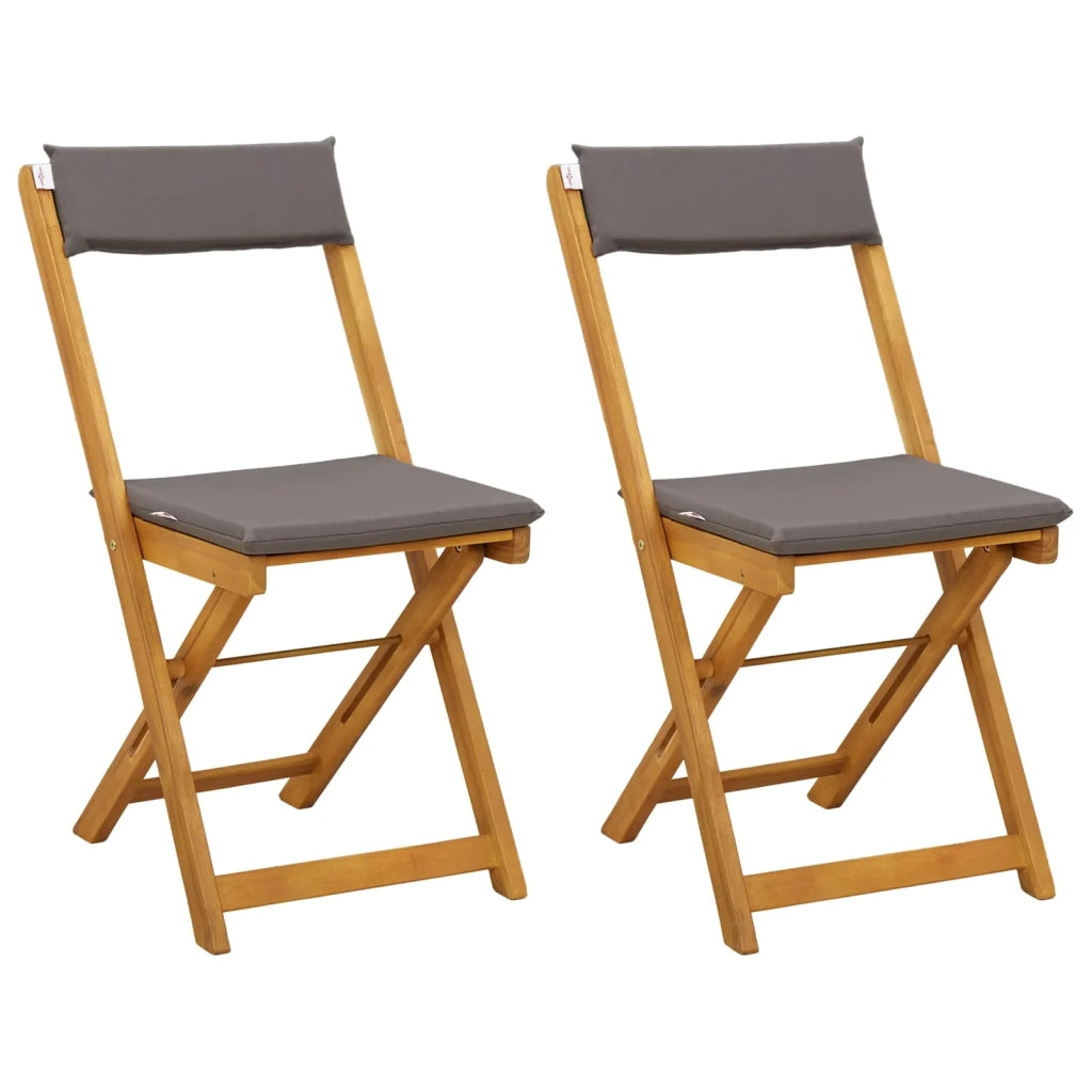 Sedie Bistro da Giardino 2 pcs Grigio scuro 40 x 53 x 80 cm 42028095
