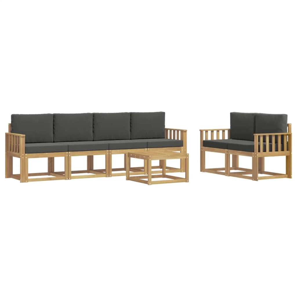 Set di divani da esterno con cuscino 7 pcs Bianco e Antracite 3387276