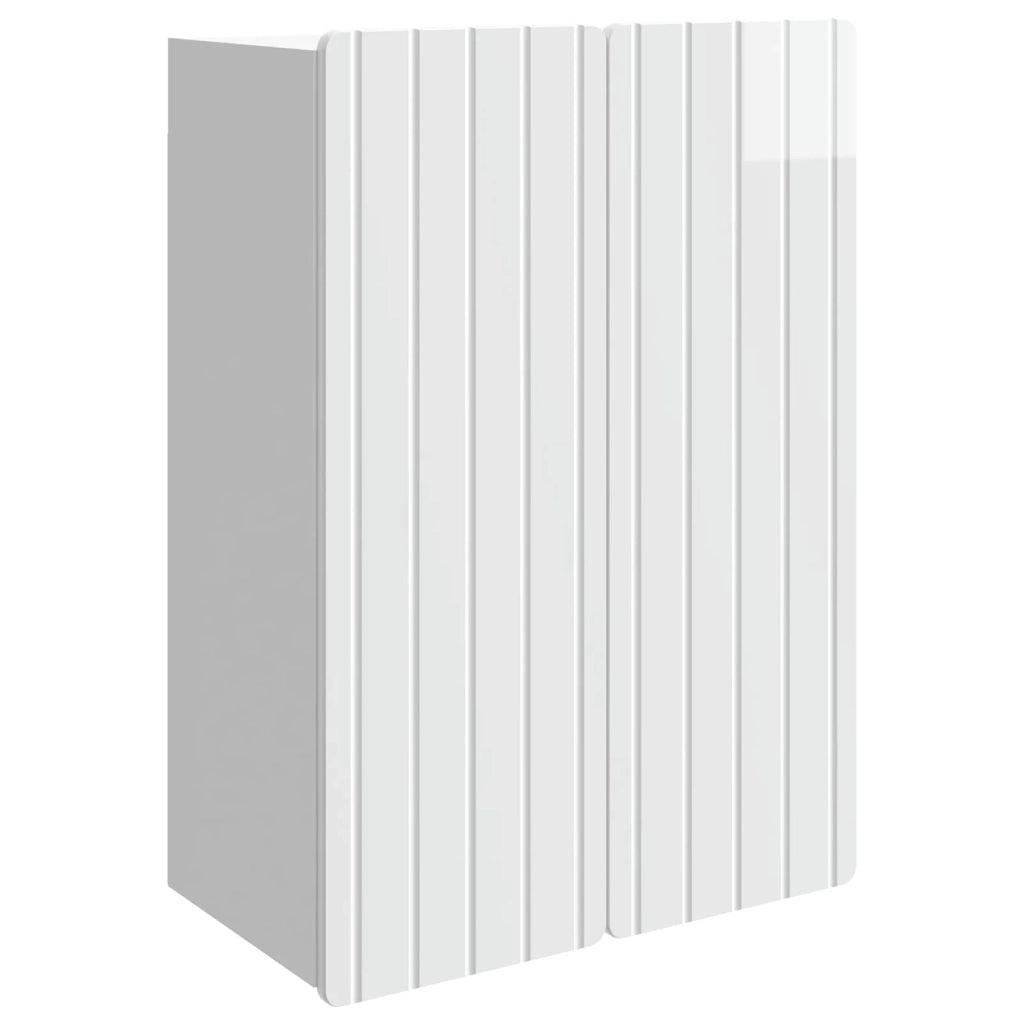 Mobiletto a muro Bianco Lucido 66 x 34,5 x 92 cm 898229