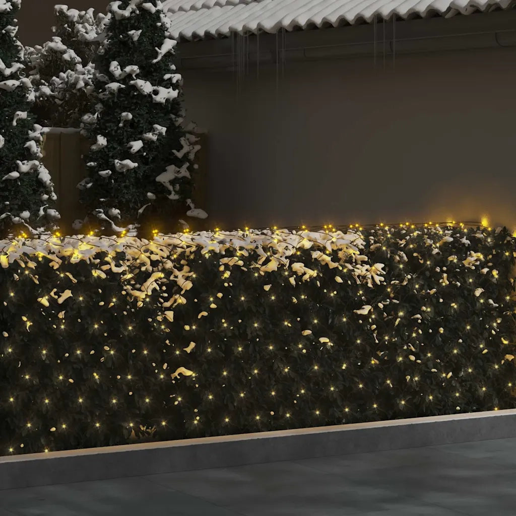 Luci di Natale Rete Bianco Caldo 3x2m 204 LED Interni Esterni CFW2530369