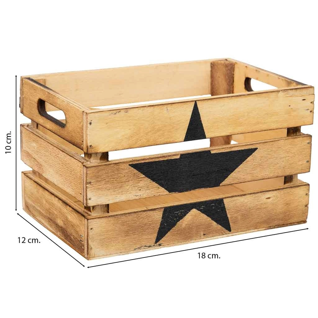 Cassetto in legno marrone 18x12x10h cm