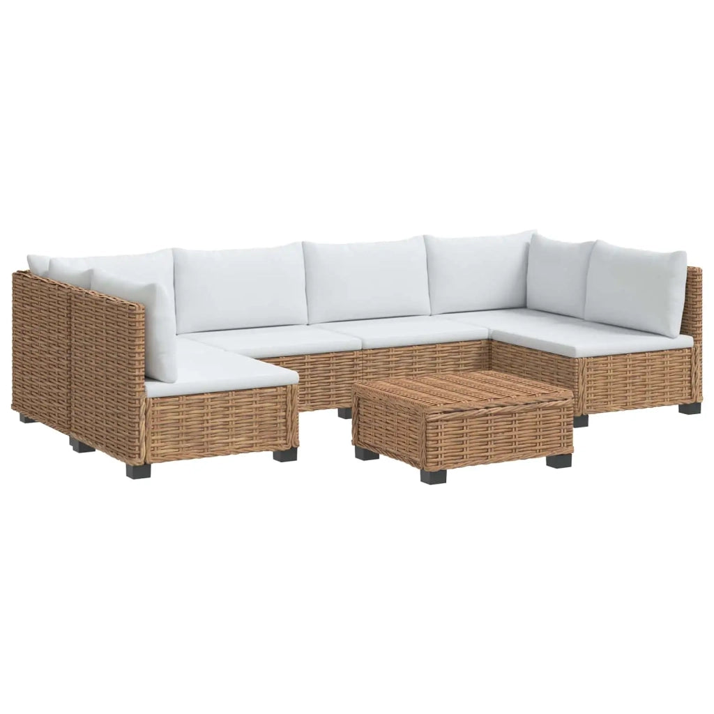 7 pz Set Lounge in Rattan con Cuscini GENDT Rattan naturale 3429868