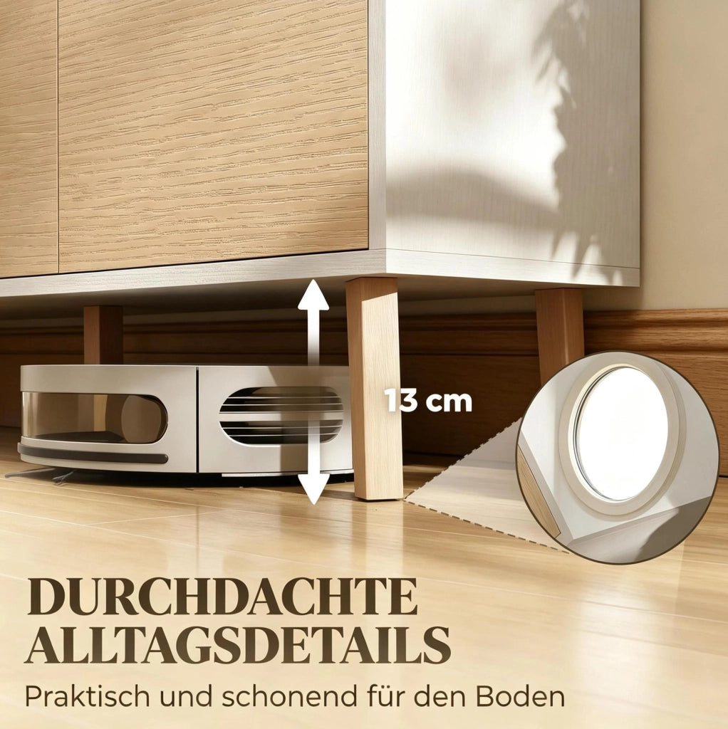 Mobile buffet nordico 120 cm bianco e legno naturale