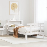 vidaXL Giroletto con Testiera senza Materasso Bianco 90x200 cm