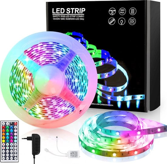 Fascia LED a LED RGB 2 Metri Autoadesiva - Illuminazione a Colori con 44 Tasti Comando a Distanza