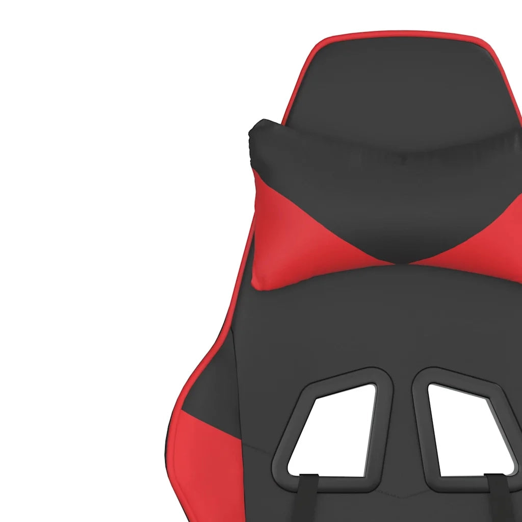 Sedia da Gaming Massaggiante Rosso e Nero in Similpelle 345400