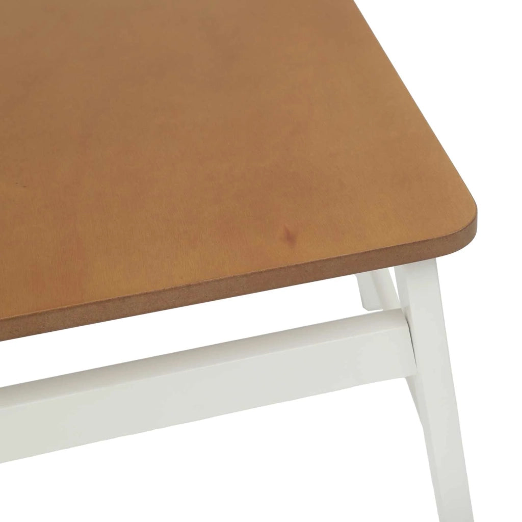 Sedia da pranzo 2 pcs Bianco e Naturale 43 x 44,5 x 77 cm