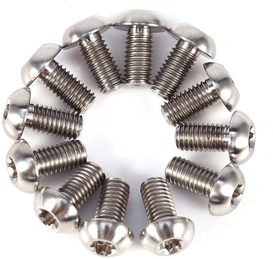 Remschroeven 12 pezzi - Leggeri - Resistente alla corrosione - Alta resistenza - Torx - Adatti per Auto/Moto - Bocchette di freno