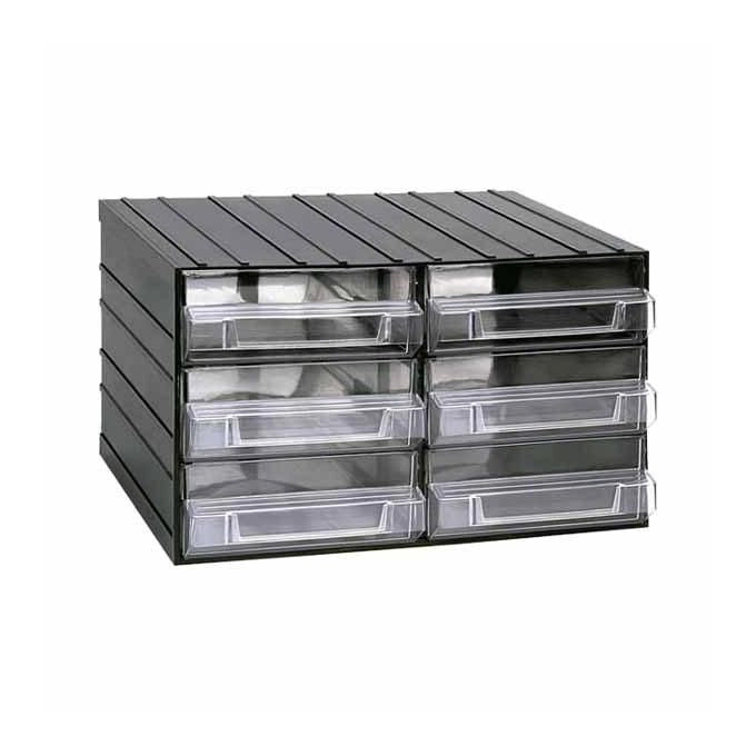 Art Plast ZA1631 Serie 700 Cassettiera 6 Cassetti Componibile ad Incastro 38.2x29x23 cm colore Trasparente