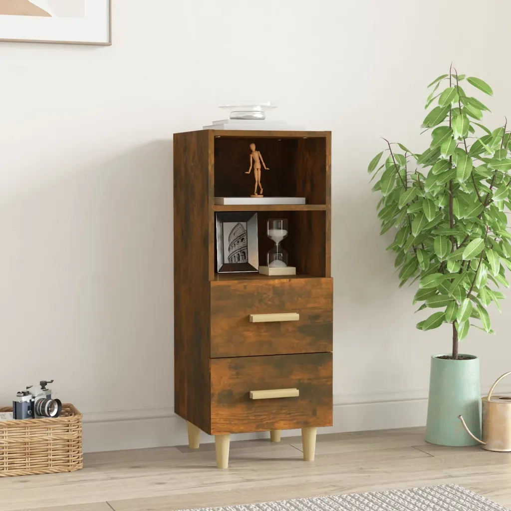 Credenza Rovere Fumo 34,5x34x90 cm in Legno Multistrato cod mxl 17796