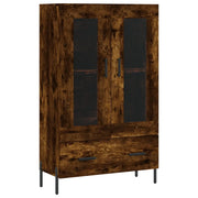Credenza | Madia | Buffet da pranzo | Armadio da pranzo Rovere Fumo 69,5x31x115 cm in Legno Multistrato