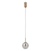 Lampada sospesa moderna oro vetro ambra sfera LED 5W Italux
