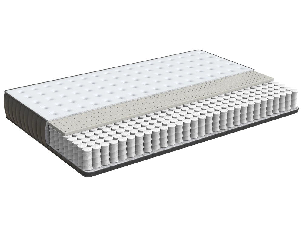 Materasso a molle insacchettate matrimoniale 140 x 200 cm rigido con lattice