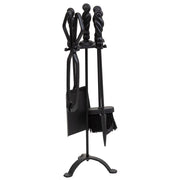 Set di 5 utensili per spazzacamino in metallo nero