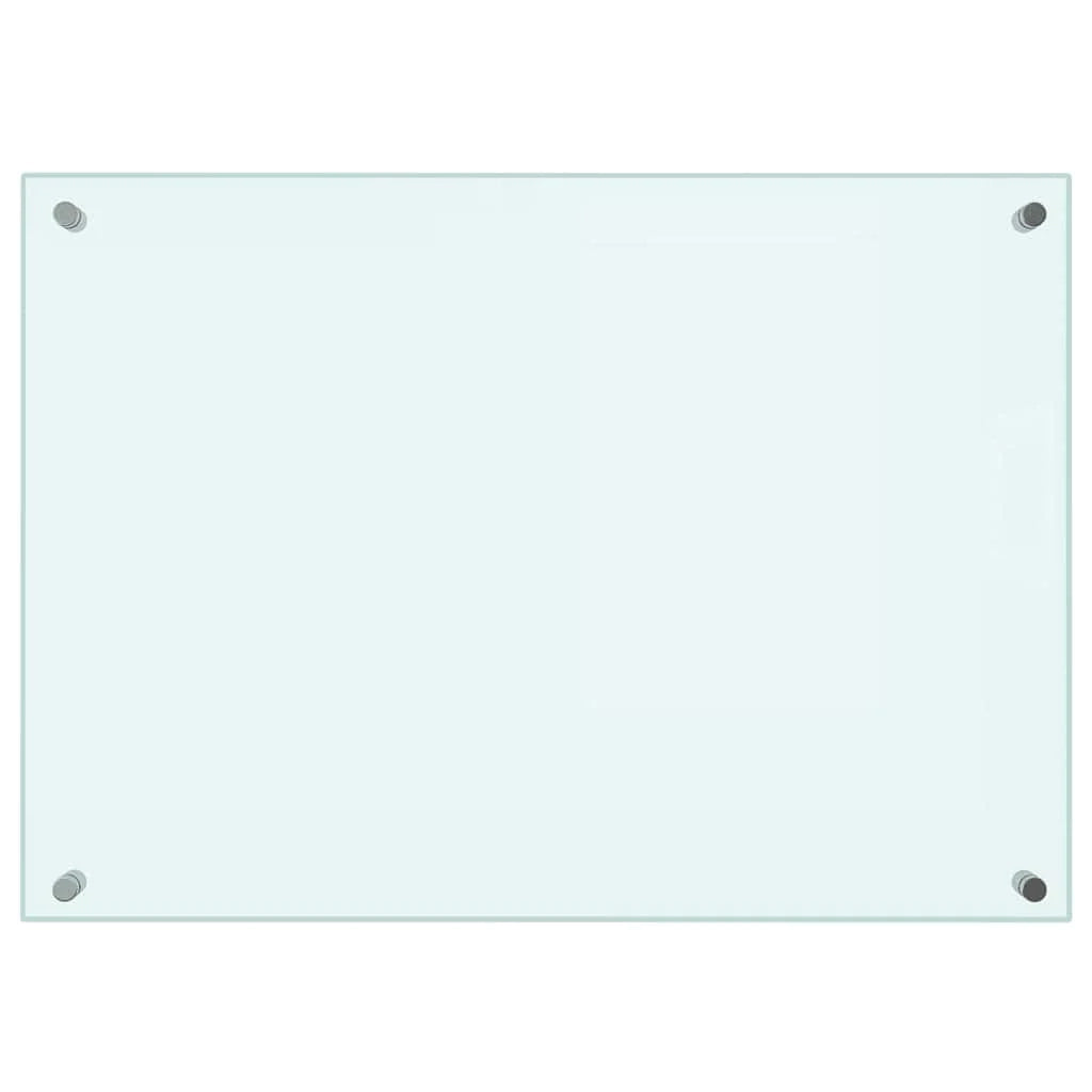 Set di 2 paraschizzi per cucina 70 x 50 cm vetro temperato bianco 02_0055727