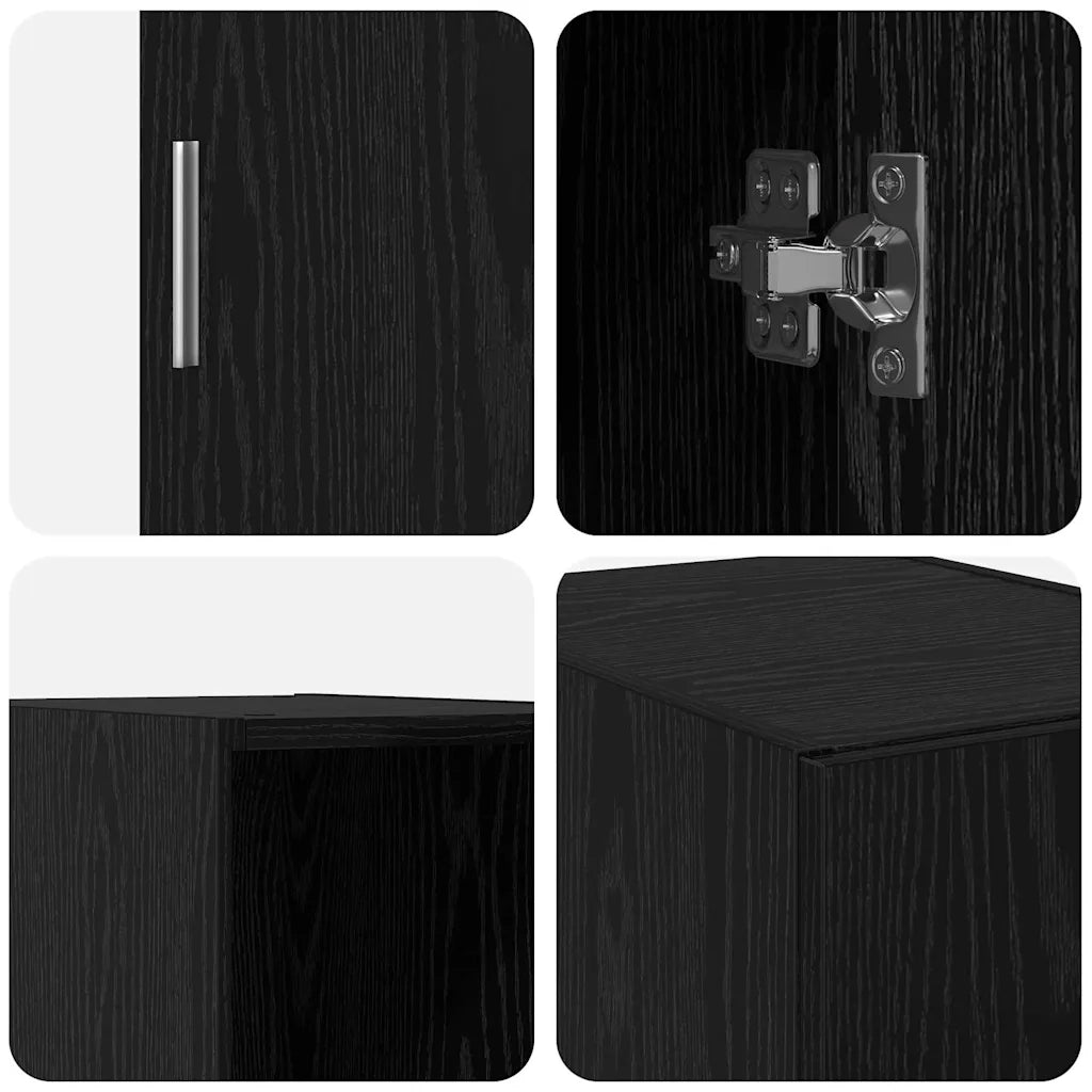 Mobiletto a muro Rovere Nero 30 x 42.5 x 39.5 cm 869149
