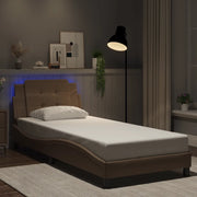 Giroletto con LED senza Materasso Zadar Cappuccino 90x190 cm 3214079