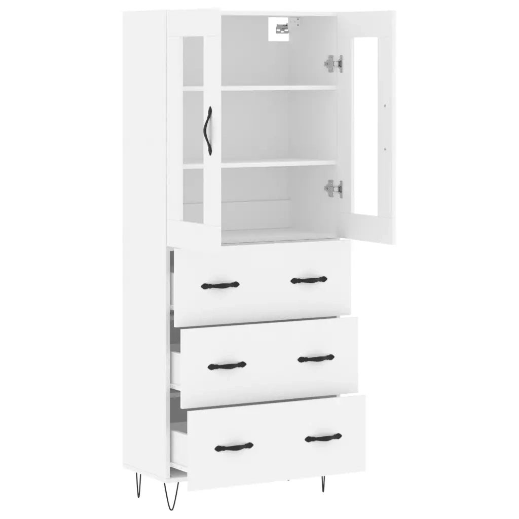 Credenza Bianca 69,5x34x180 cm in Legno Multistrato 3198433