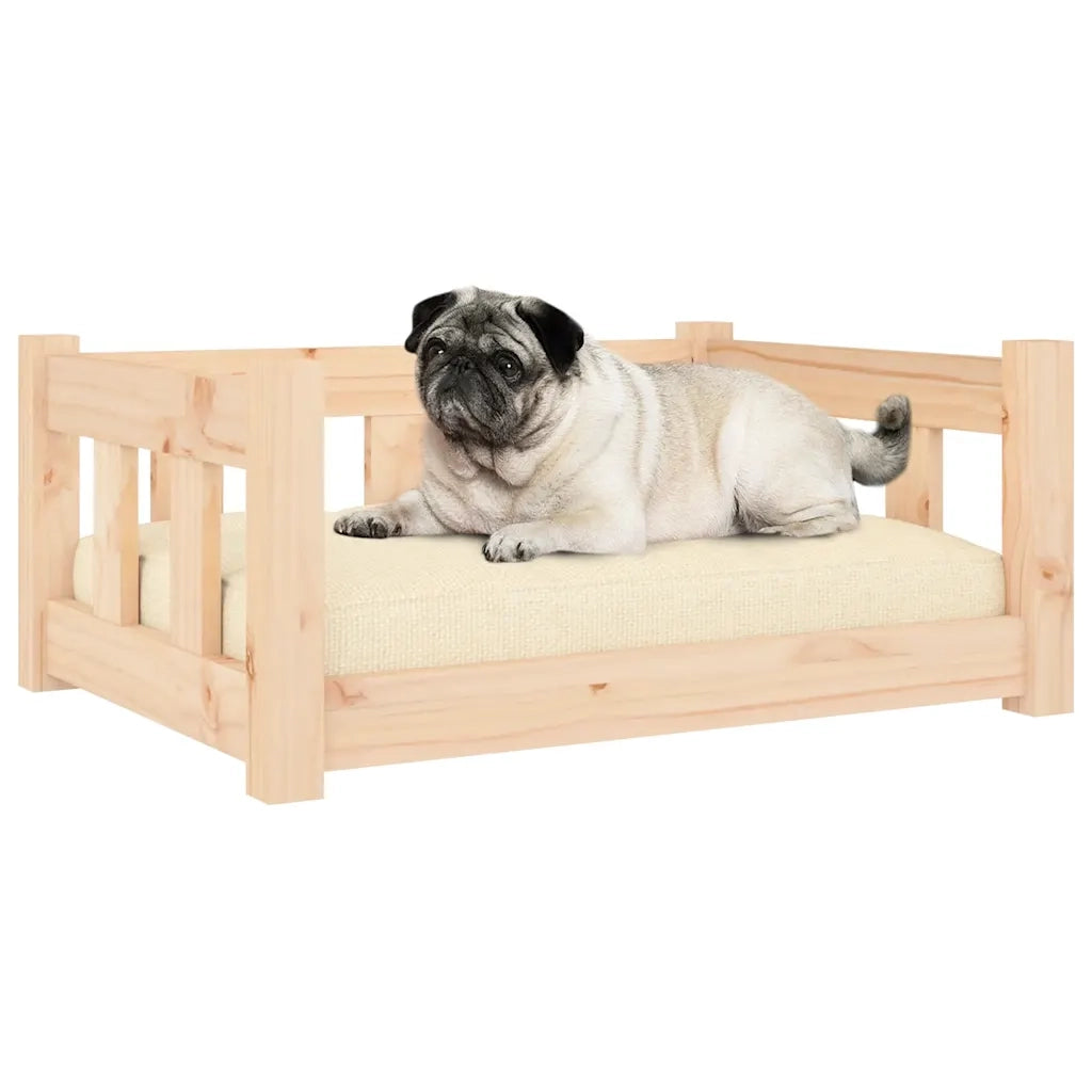 Cuccia per Cani 65,5x50,5x28 cm in Legno Massello di Pino 820187
