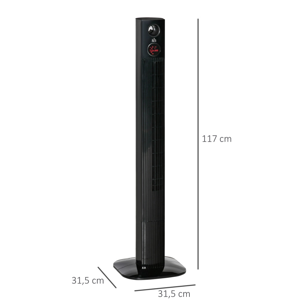 Ventilatore a colonna con telecomando e diffusore di aromi ¨C zephmum ¨C Nero 45W 70¡ã oscillazione