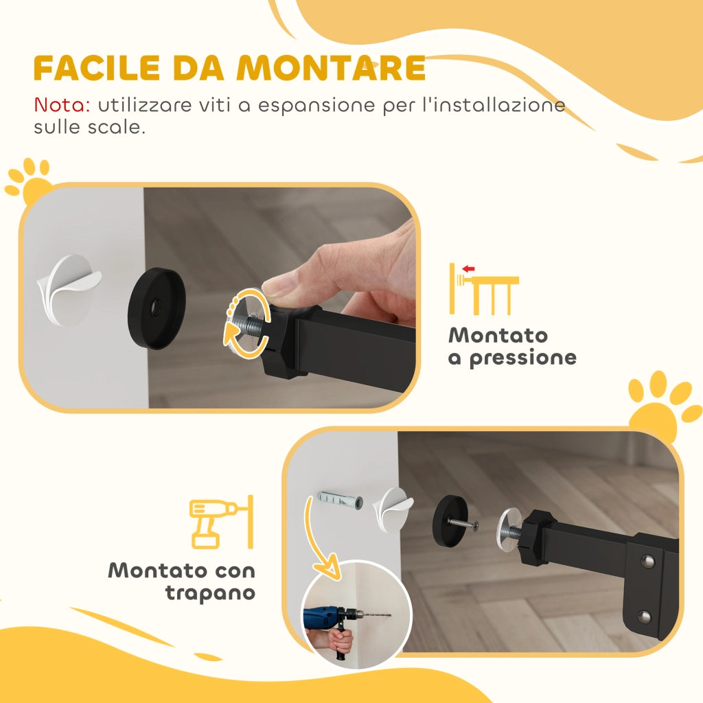 Cancellino per Cani Regolabile ¨C zephmum ¨C Nero, 100 cm