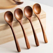 Set di cucchiai in legno - 6 pezzi - Cucchiaio da tavola - Legno - Cucchiaio da cucina - Cucchiaio in legno - Set di cucchiai per tè - Cucchiaio per caffè - Cucchiaio per uso domestico, cucina, feste, ristoranti