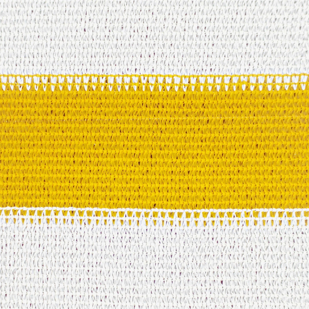 Telo Ombra-Vela Ombreggiante-Parasole a Vela Giallo e Bianco 5 x 7 m HDPE