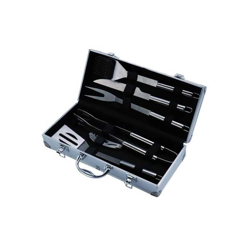 Set P/Barbecues Sandrigarden 6 Pz Acciaio Inox Valigetta