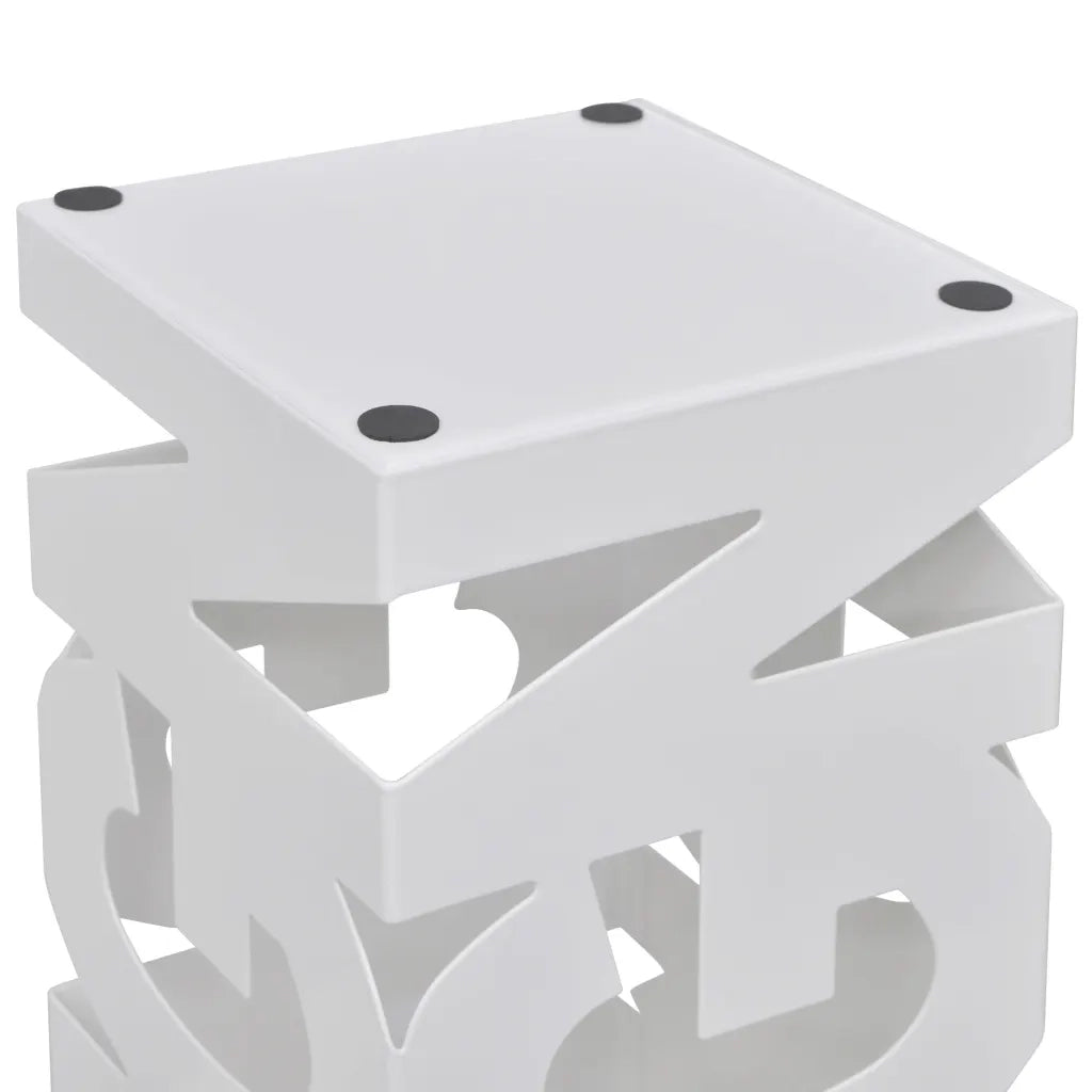 Portaombrelli Bastoni Passeggio Quadrato Acciaio 48,5 cm Bianco CFW5209562
