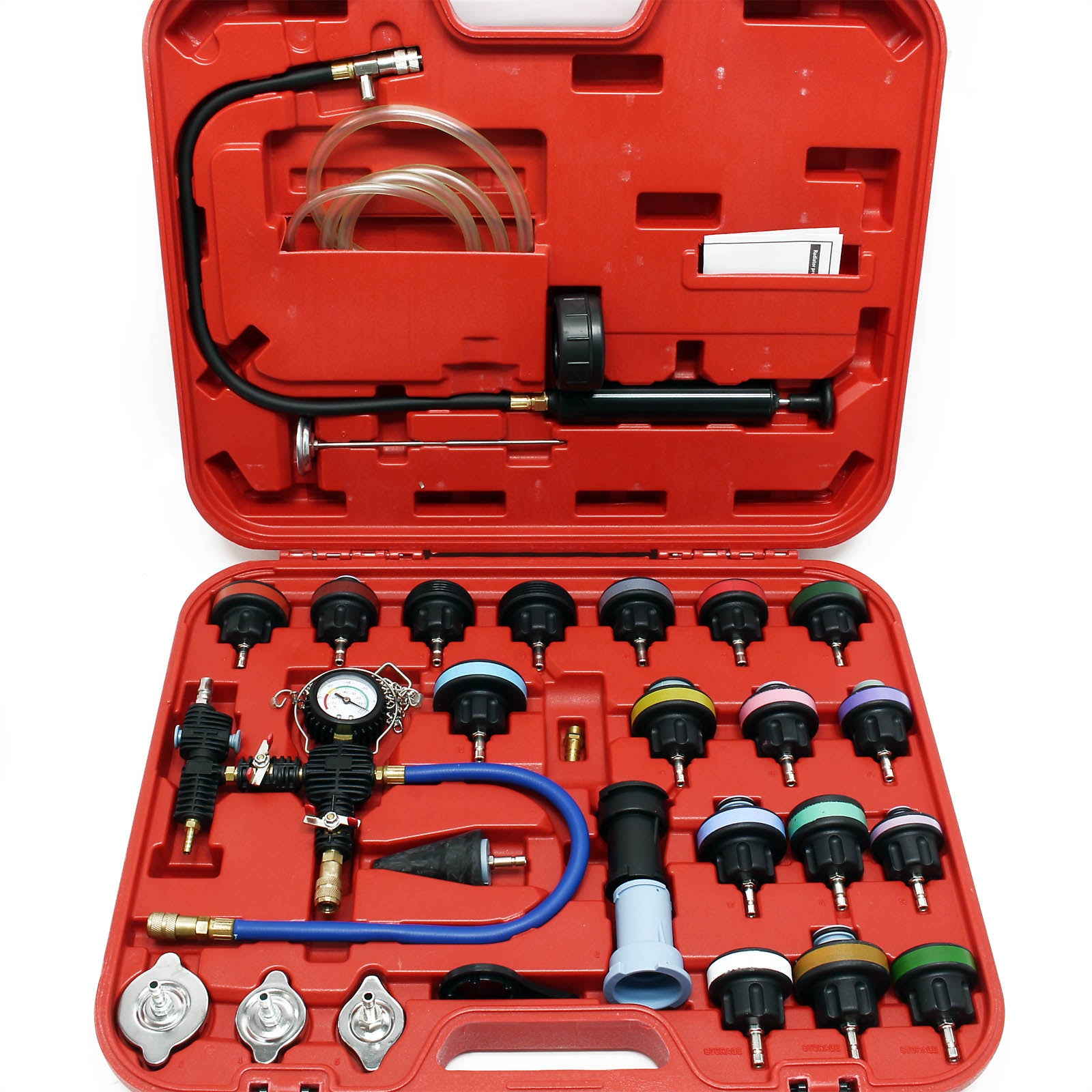 Tester per impianto di raffreddamento 27 pezzi con pompa e tappi del radiatore