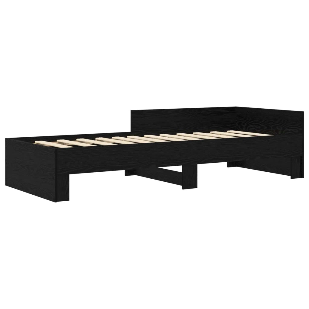 Struttura letto con testata Rovere Nero 80 x 200 cm