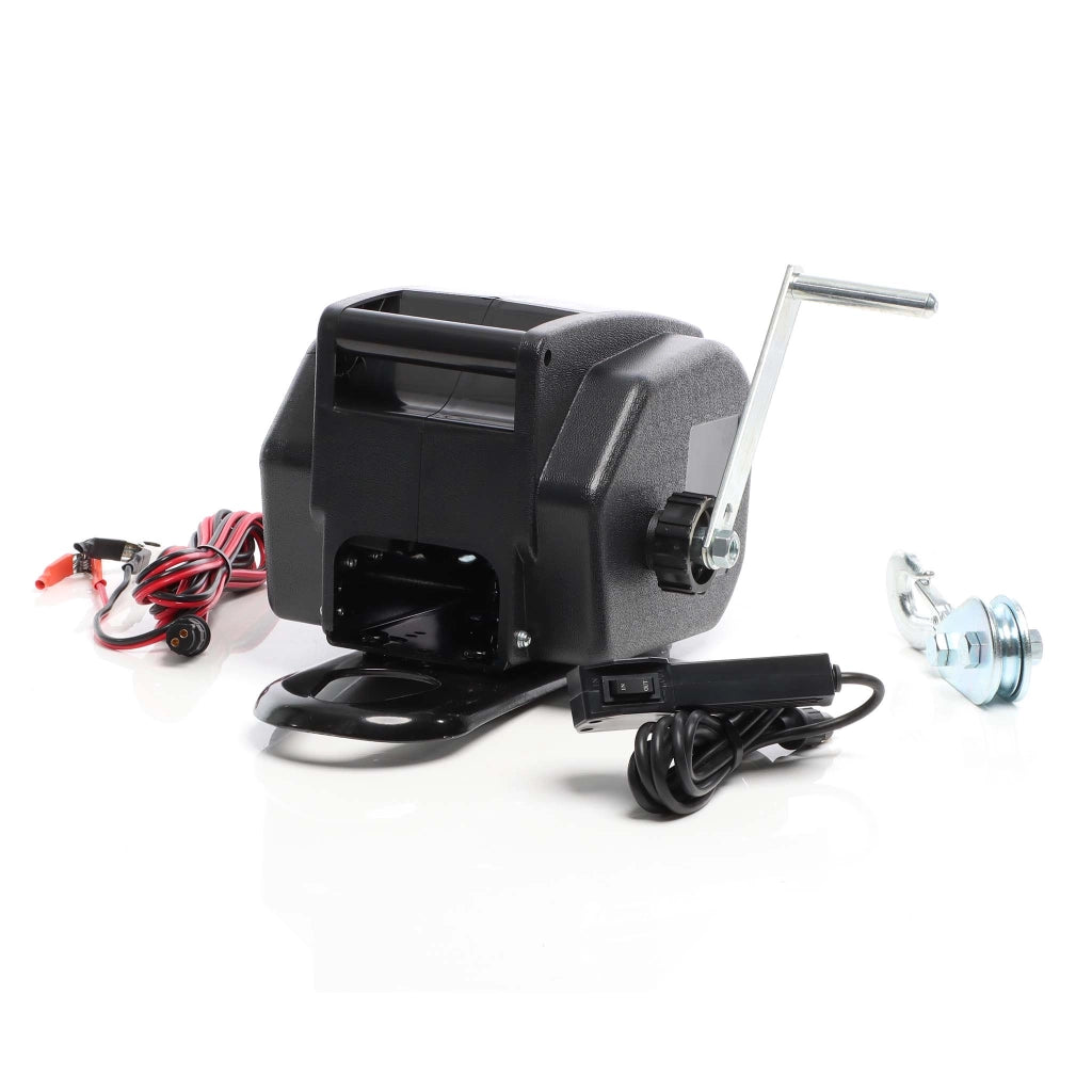 Argano elettrico a fune 12V Verricello a motore fino a 1570kg Motore 350W 1,8m/min Paranco