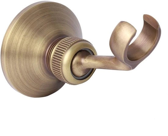 Supporto per asciugamani in ottone di alta qualità - Montaggio a parete - Supporto per asciugamani regolabile - Design antico - Sostenibile - Stile elegante - Finitura - Maniglione per doccia
