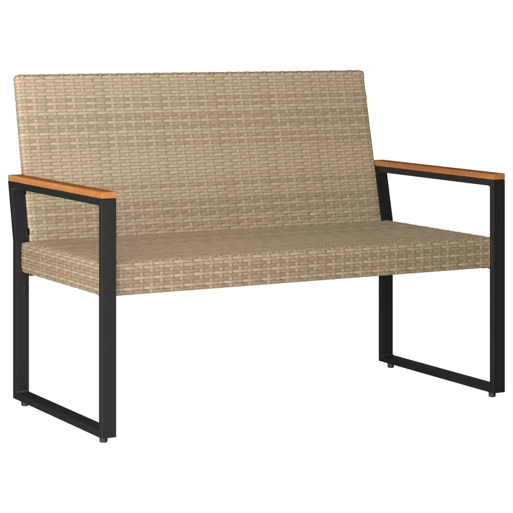 Set Mobili da Esterno 4 pz | Set Salotto da Giardino Beige e Bianco Crema polyrattan