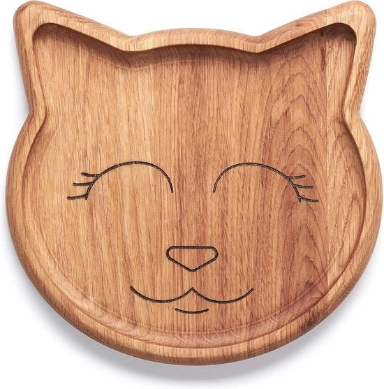 Bordo per bambini in legno massello - antibatterico - 20 x 20 cm - forma animale - tavoli per bambini - piatto da servire