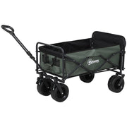 CARRELLO DA GIARDINO DA 95L PIEGHEVOLE CON PANNELLO APRIBILE IN ACCIAIO E POLIESTERE 125X48X78-102 CM VERDE