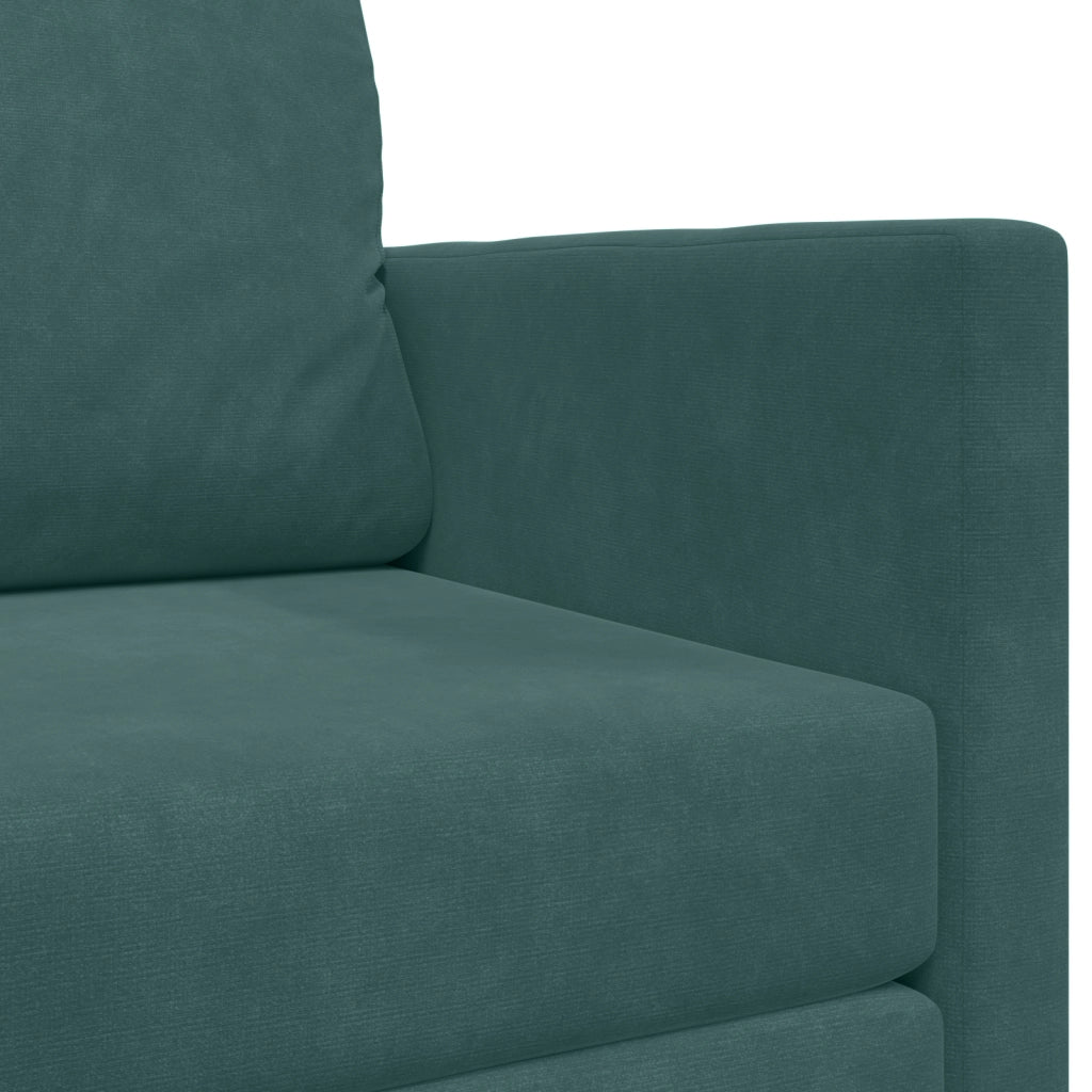 Divano Letto a Terra 2-in-1 Verde Scuro 124x204x61 cm Velluto