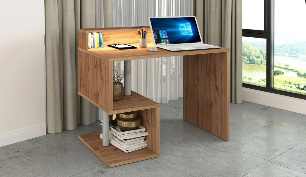 Scrivania a Giorno 100x50x92,5 cm Esse Rovere Wotan