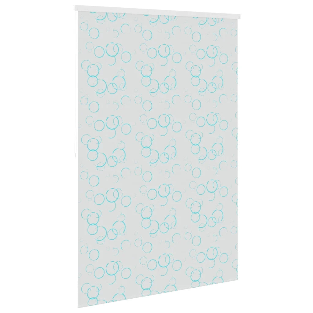 Tenda a Rullo per Doccia 140x240 cm con Motivo a Bolle 142868
