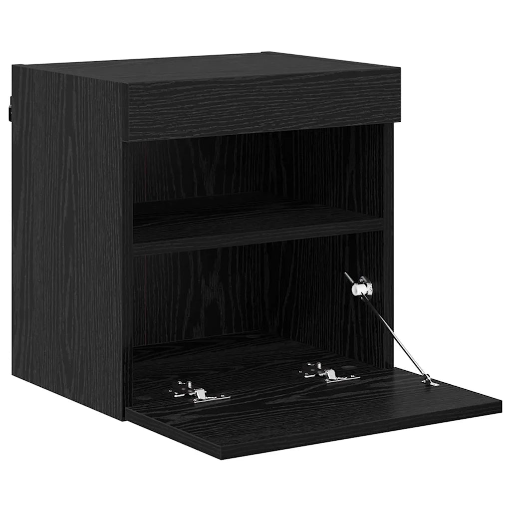 Mobile TV da parete-Mobile TV a Muro-Credenza TV Rovere Nero 40 x 30 x 40 cm