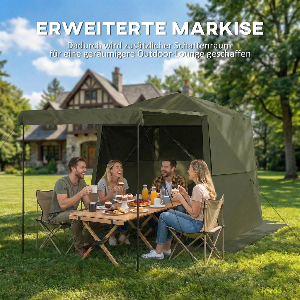 Gazebo 2x2m ¨C zephmum ¨C Impermeabile Resistente 4 Pannelli con Rete