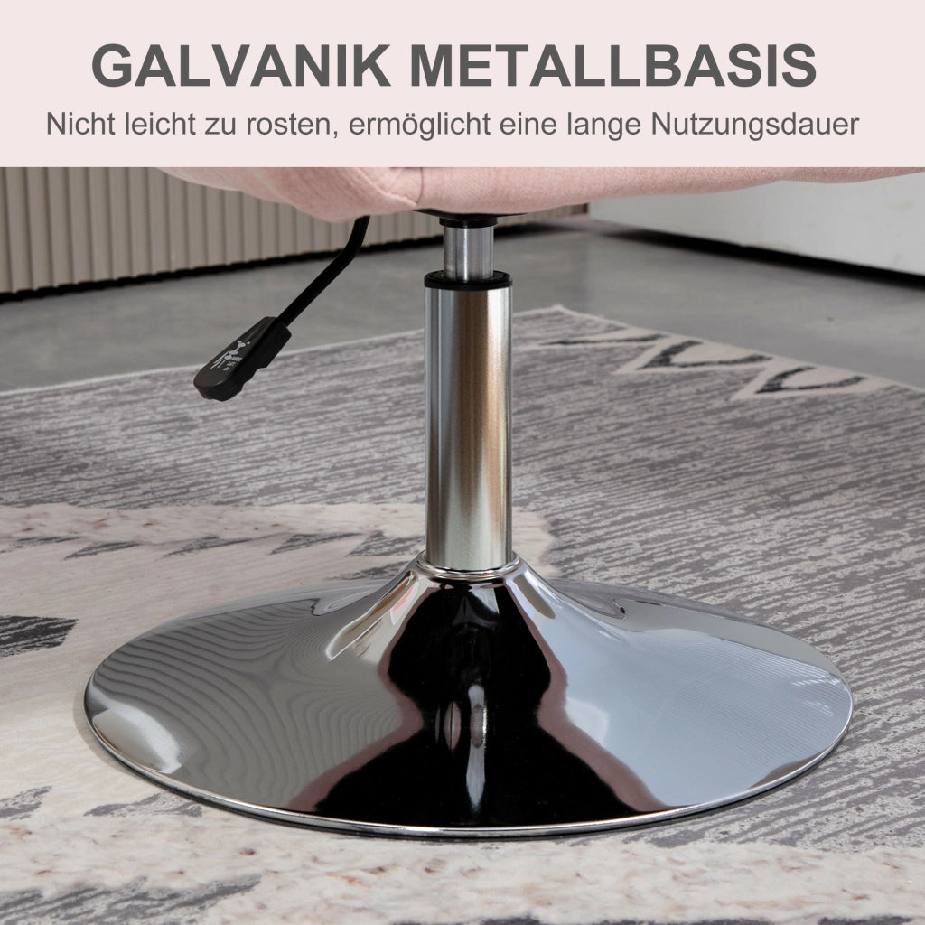 Sedia da ufficio girevole e regolabile in altezza ¨C zephmum ¨C Poliestere, metallo, grigio scuro, 60x60x79-91 cm