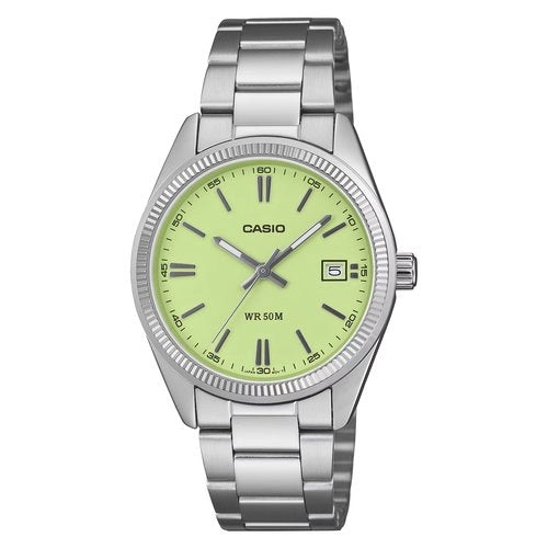 Orologio casio utp 1302pd 3a2vef silver e green