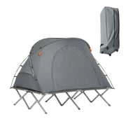 Tenda da Campeggio, Lettino da Campeggio Pieghevole in Alluminio, Viaggio in Campeggio con Tetto, Sacco a Pelo, Carico Massimo 300 kg OGS60-L-HG