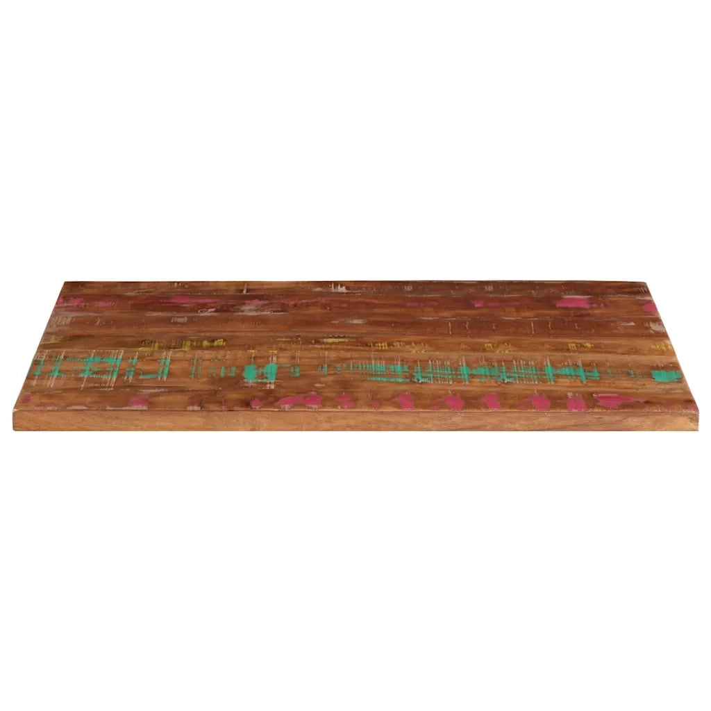 Piano Tavolo 100x60x3,8 cm Rettangolare in Massello di Recupero