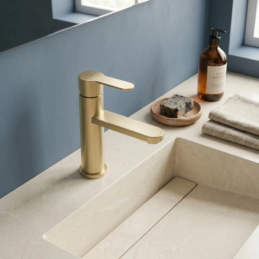 Rubinetto Da Bagno Rea Arcos Brush Gold
