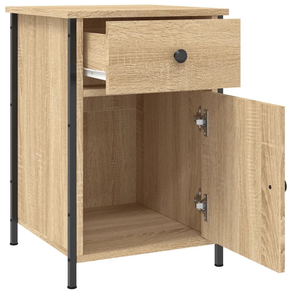 Set di 2 Comodini | Armadio da Notte | Mobiletto da notte Rovere Sonoma 40x42x60 cm in Legno Multistrato