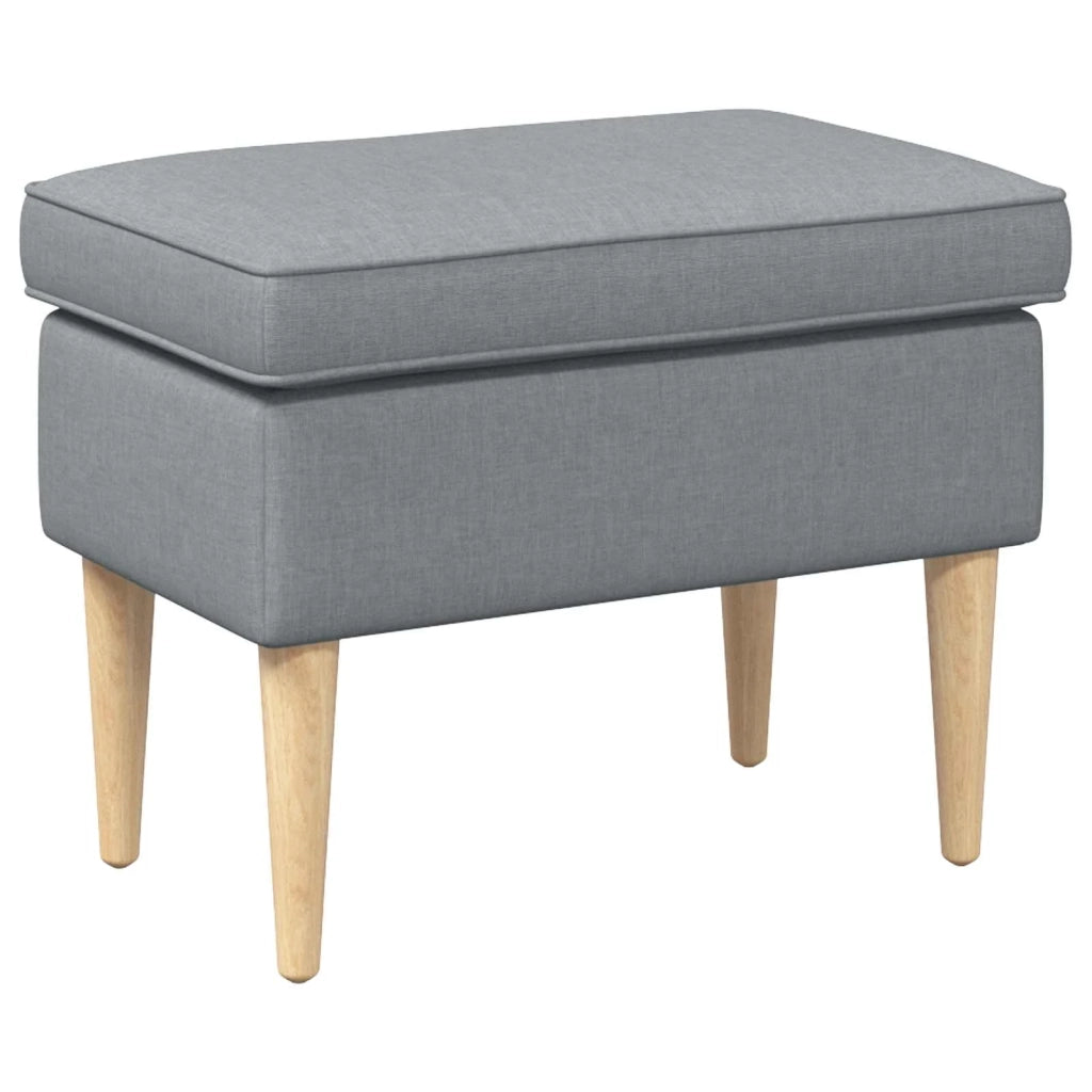 Poltrona con Ottomano 2 pz Grigio Chiaro Tessuto 3418801