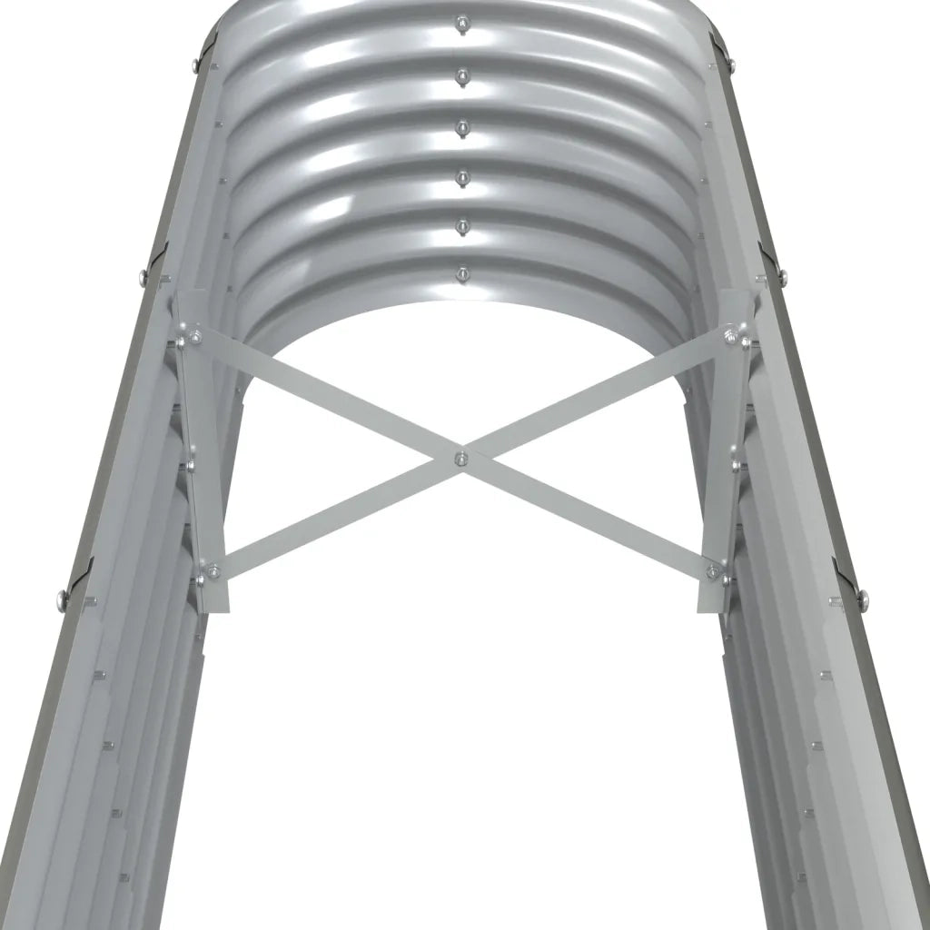 Letto Giardino Acciaio Zincato 224x40x36 cm Grigio 318879